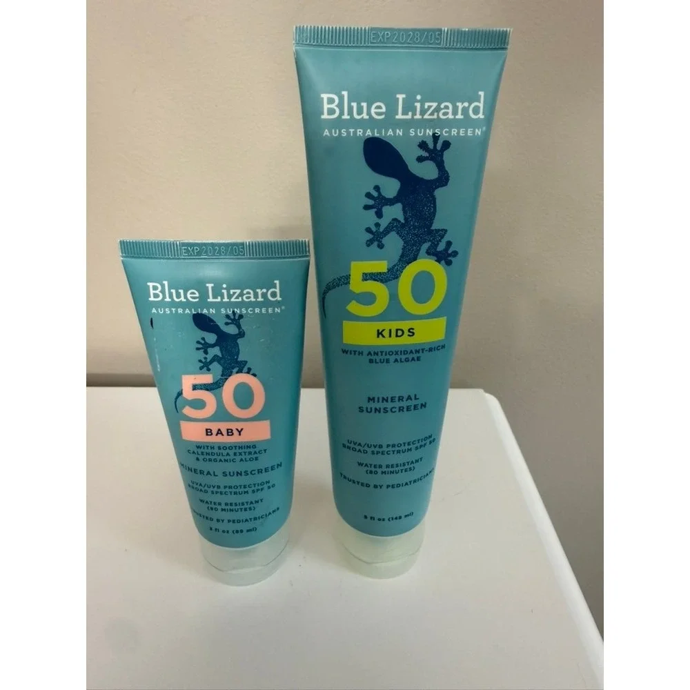 Blue Lizard Sunscreen Baby Kids 3oz 5oz Blue SPF 50 Mineral Lot NWT